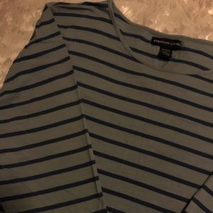 Striped blue shirt